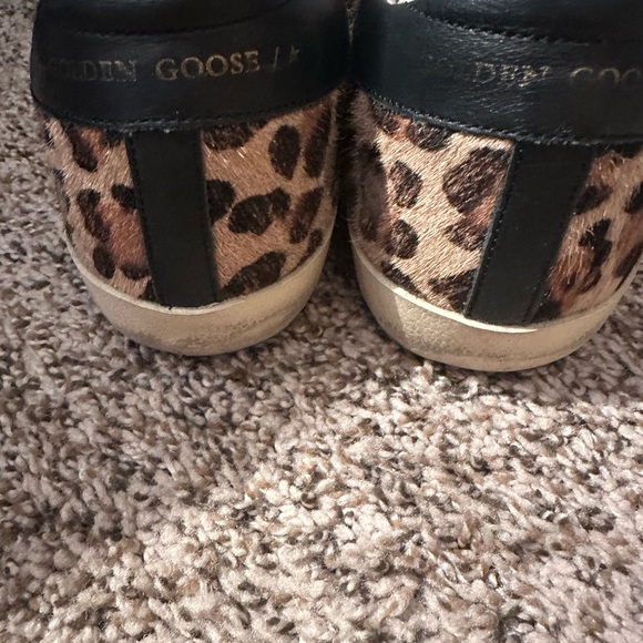 Golden Goose Leopard Print Sneakers with Black Star size 40 - Picture 4 of 10